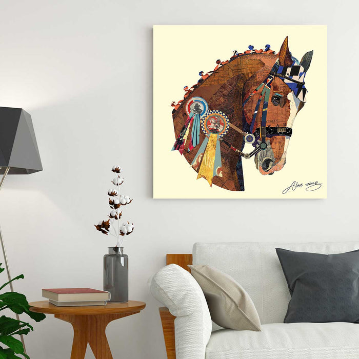Canvas Painting Picture First Prize Original Horse Paper Dimensional Collage Decorative Luxury Paintings for Home & Office Décor