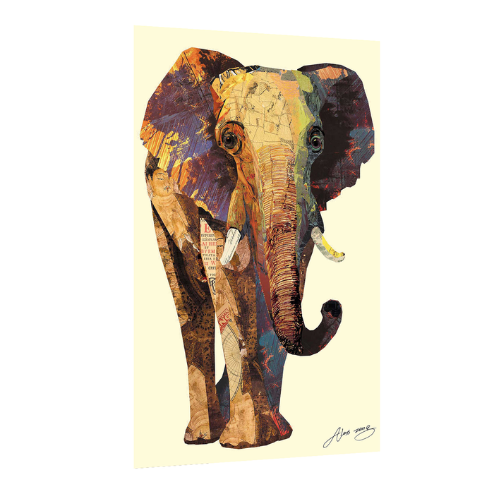 Canvas Painting Wall Art Print Picture Africa Exotic Elephant Memory Strech Decorative Paintings for Home, Living Room and Office Décor