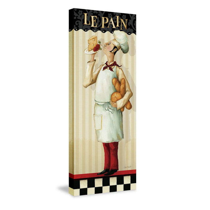 Art Street Canvas Painting, Chef's Masterpiece LE PAIN Dimensional Collage Decorative Luxury Paintings for Home & Office Décor (Multi, 12 x 31 Inches)