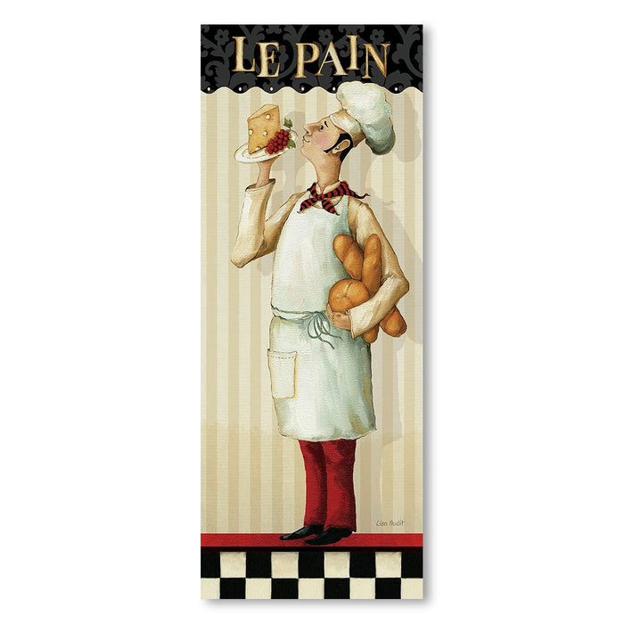 Art Street Canvas Painting, Chef's Masterpiece LE PAIN Dimensional Collage Decorative Luxury Paintings for Home & Office Décor (Multi, 12 x 31 Inches)