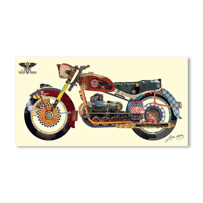 Canvas Painting Wall Art Print Picture Holy Harley Motorcycle Dimensional Collage Decorative Luxury Paintings for Home, Living Room