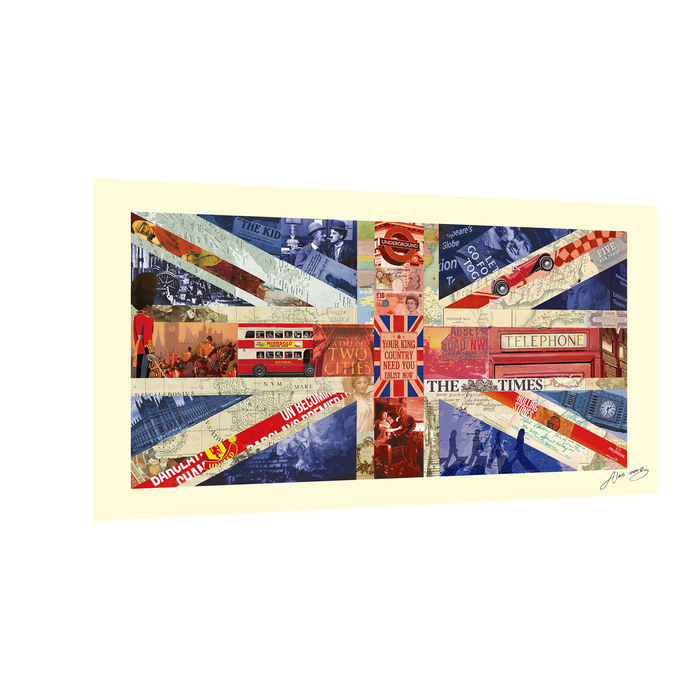 Canvas Painting Wall Art Print Picture Union Jack Long the symbol of the British Empire Collage Decorative Paintings