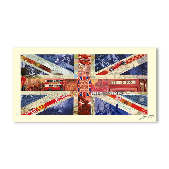 Canvas Painting Wall Art Print Picture Union Jack Long the symbol of the British Empire Collage Decorative Paintings
