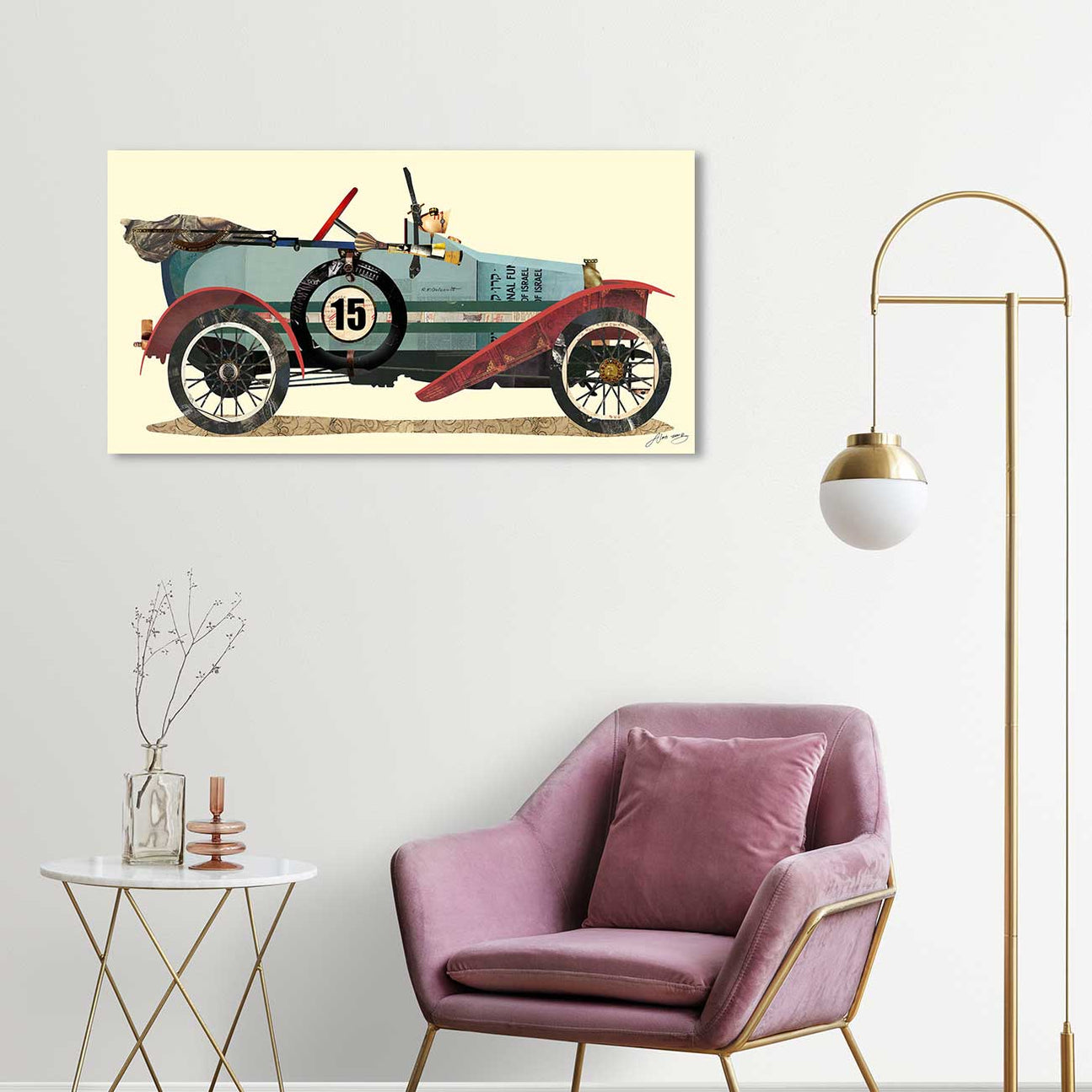 Canvas Painting Wall Art Print Picture Vintage car Antique Automobile ...
