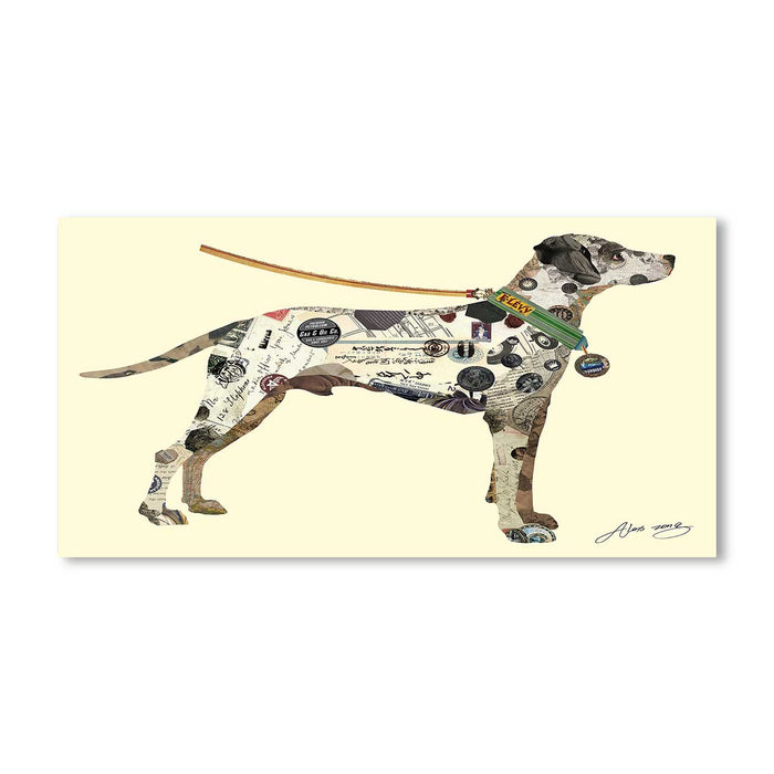 Canvas Painting Picture Dotted Dog Dimensional Collage Decorative Luxury Paintings for Home & Office Décor (Multi, 16 x 31 Inches)