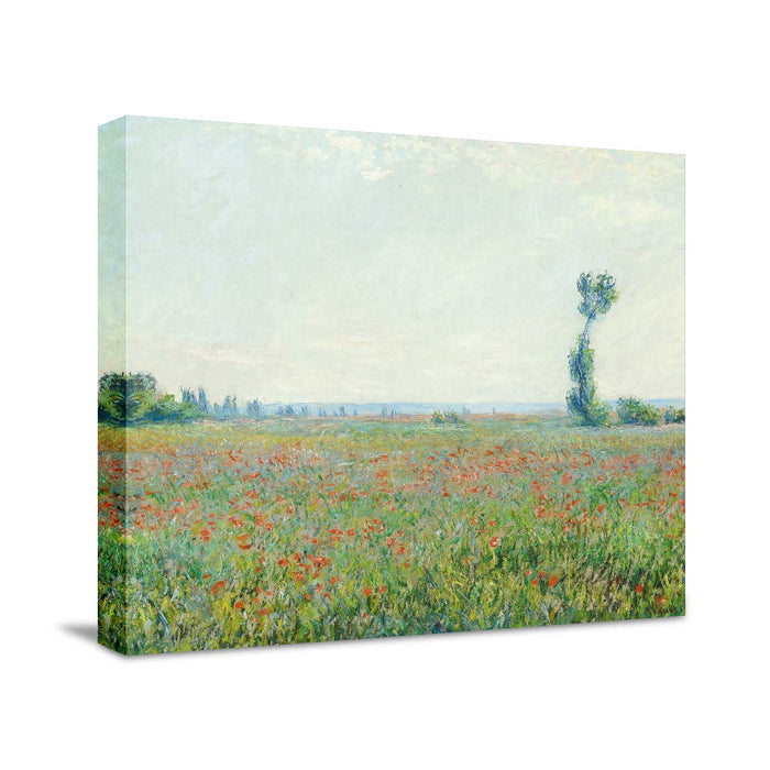 Canvas Painting Wall Art Print Picture The Poppy Field Art Paper Collage Decorative Luxury Paintings for Home, Living Room and Office Décor (Green, 16 x 22 Inches)
