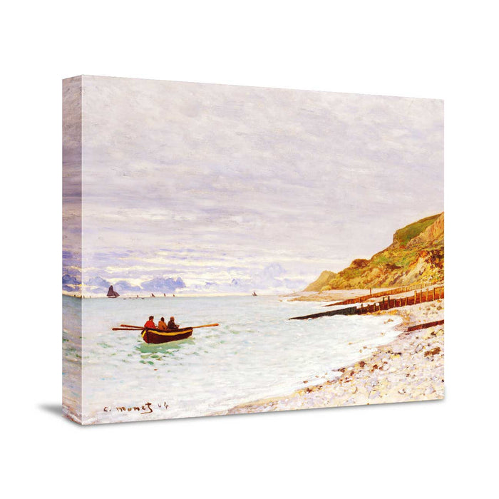 Canvas Painting Wall Art Print Picture La Pointe de la Hève Paper Collage Decorative Luxury Paintings for Home, Living Room and Office Décor (White, 16 x 22 Inches)