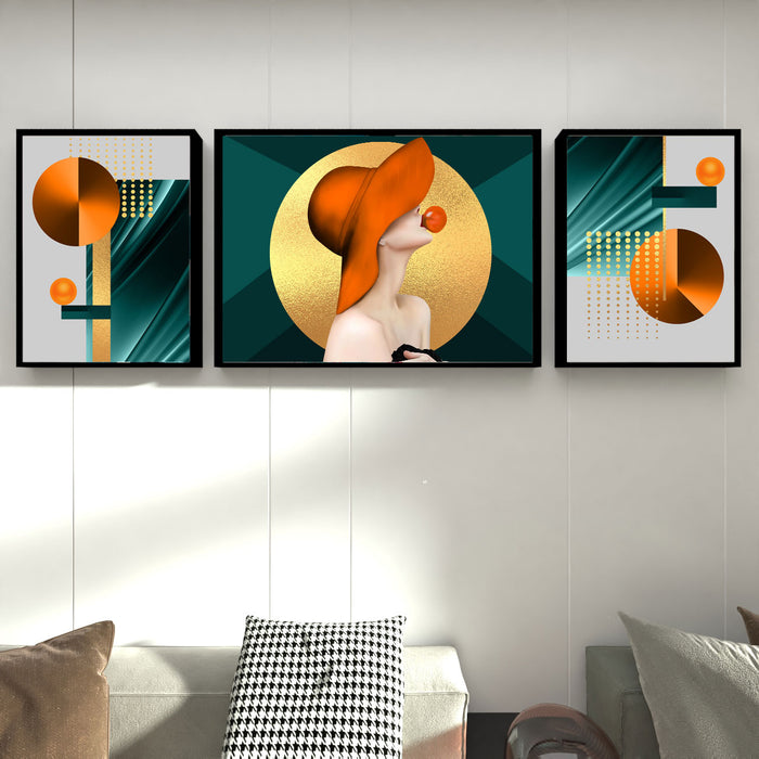 Artsy Abstract lady figurative Art Canvas set Art Print Painting For Home Décor