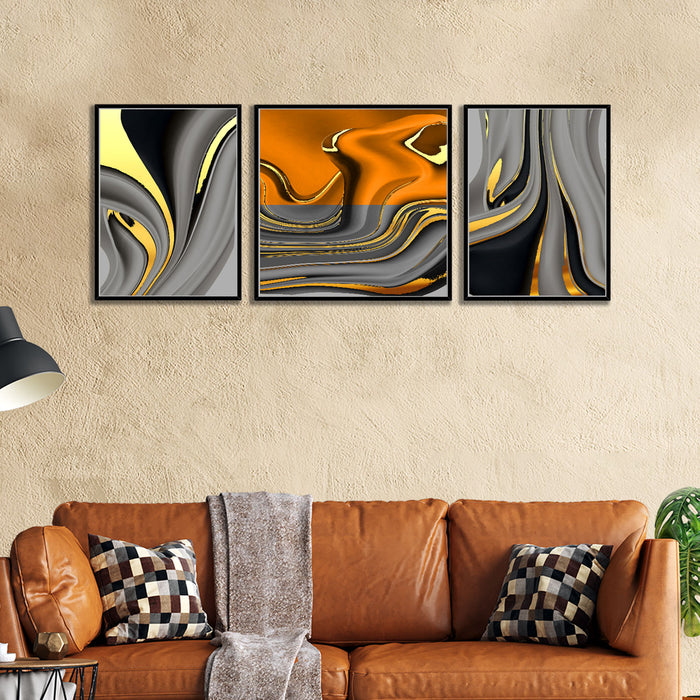 Waves Abstract Canvas set Art Print Painting For Home Décor