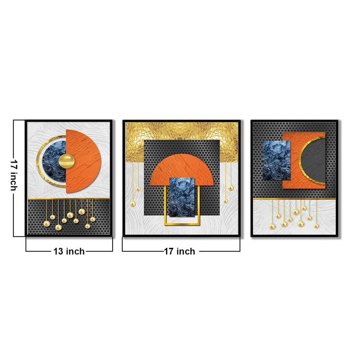 Pendulum Abstract Pendulum Abstract Set of 3 Canvas Painting For Home Décor — ART STREET
