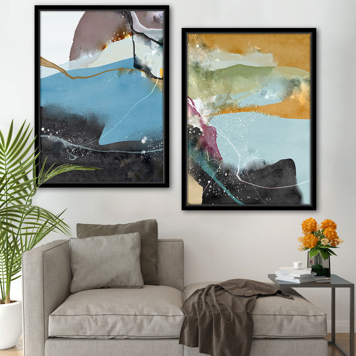 Splash Fine Art Prints For Gold Blue Jade Interior Decoration for Home & Wall Décor