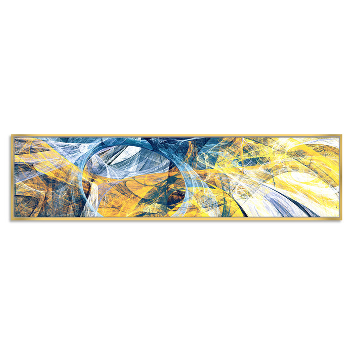 Abstract Designs Canvas Painting Wall Art Print, Decorative Luxury Paintings for Home, Living room Décor  (Blue, 13x47 Inch)