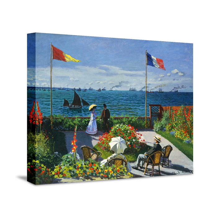 Canvas Painting Wall Art Print Picture Garden at Sainte-Addressee Paper Collage Decorative Luxury Paintings for Home, Living Room and Office Décor (Multi, 16 x 22 Inches)