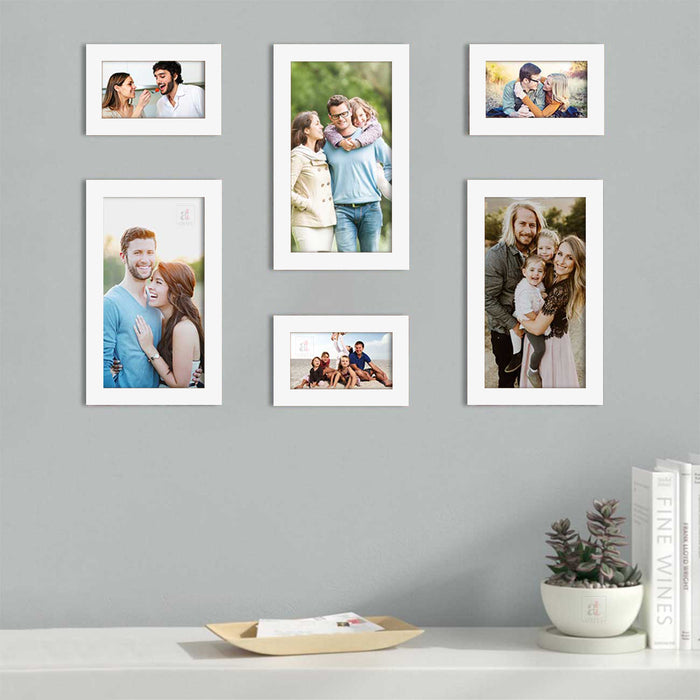Set of 6 Individual Photo Frame for Home Wall Decoration (Size - 4 x 6, 6 x 10 Inches)