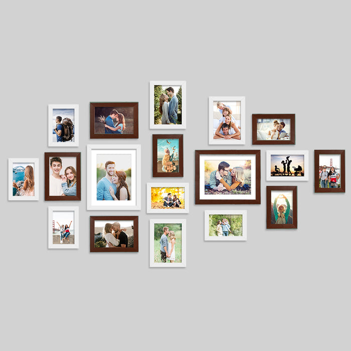 Photo Frames for Home Décor Set of 18 Mixed Colors Wall Photo Frames for Living Room Decoration