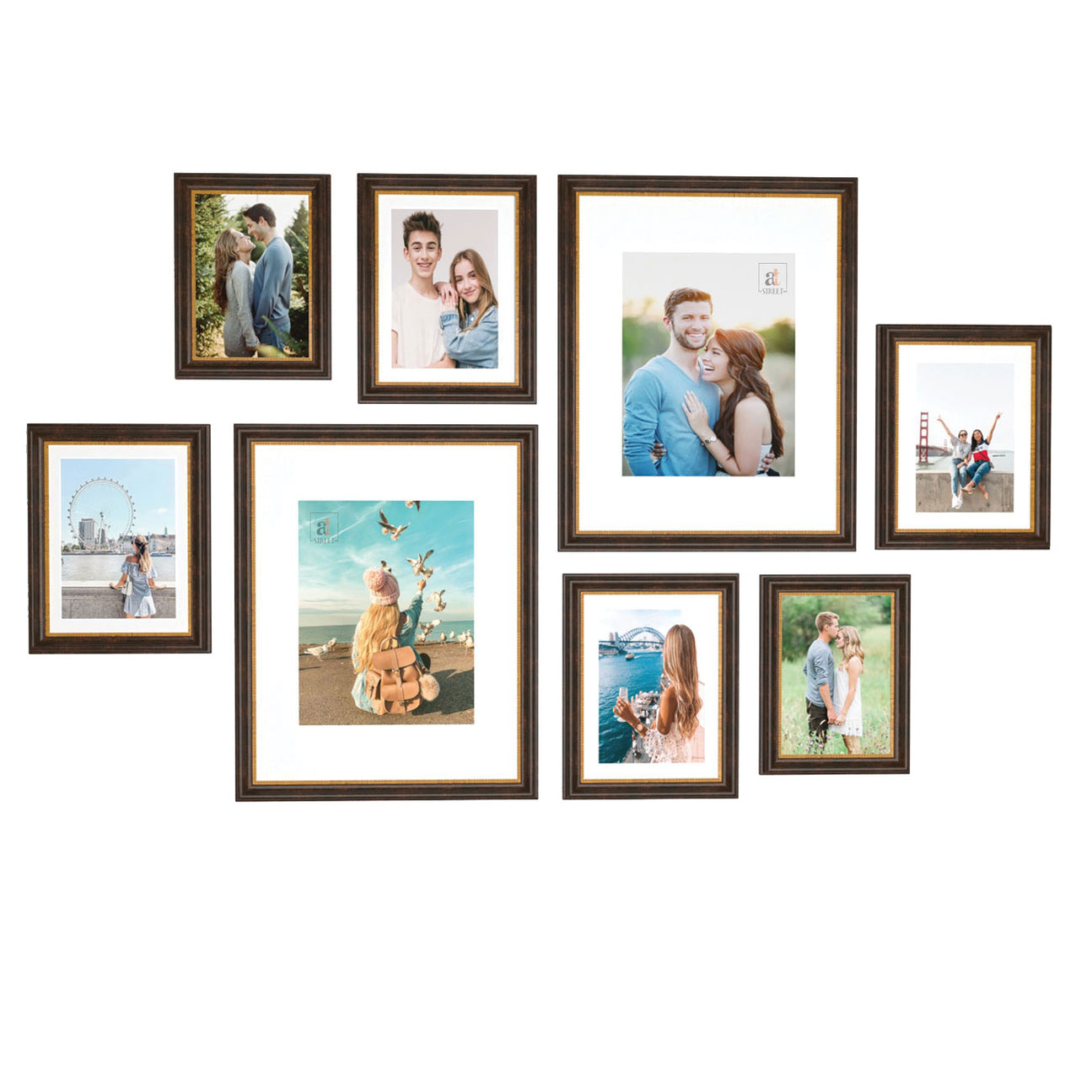 Octave Set of 8 Elite 3D-Timeline Wall Photo Frame for Home Décor ...