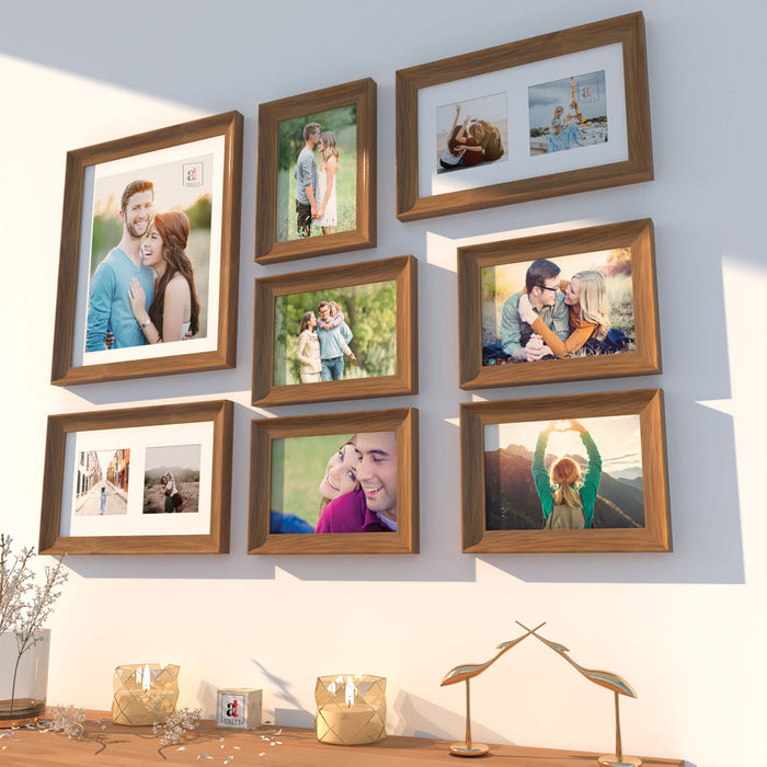 Boogie Set of 8 Elite 3D Wall Photo Frame for Wall and Living Room Decoration