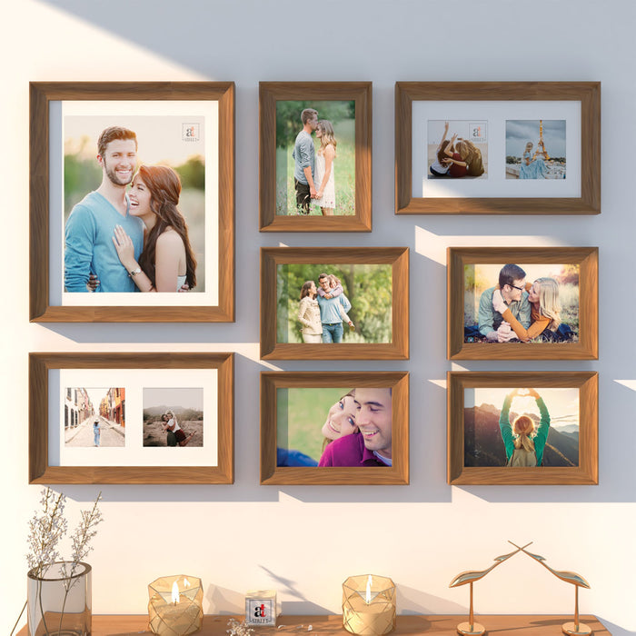 Boogie Set of 8 Elite 3D Wall Photo Frame for Home Décor Photo Frames for Wall and Living Room Decoration