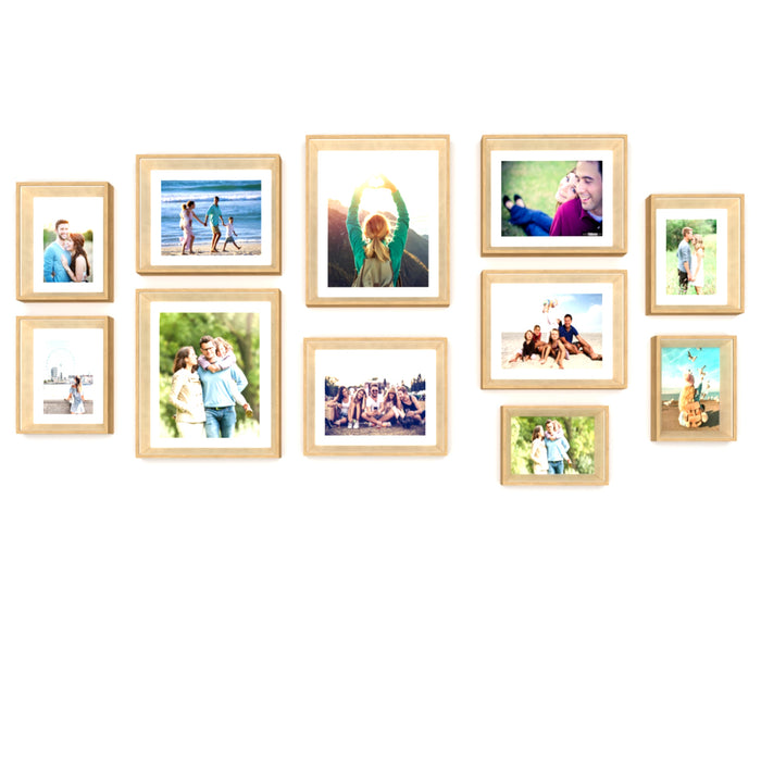Jerry Set of 11 Elite Wall 3D Photo Frame Beige for Home & Wall Décor