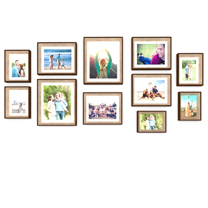 Jerry Set of 11 Elite Wall 3D Photo Frame Beige for Home & Wall Décor