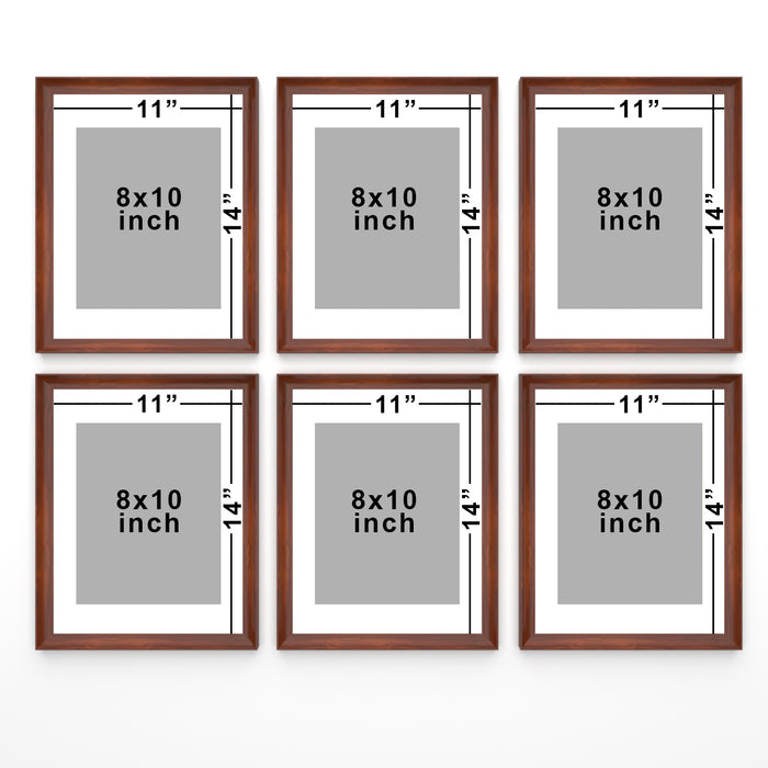 Venti Set of 6 Elite Wall Premium 3D Photo Frame Brown for Home & Wall —  ART STREET