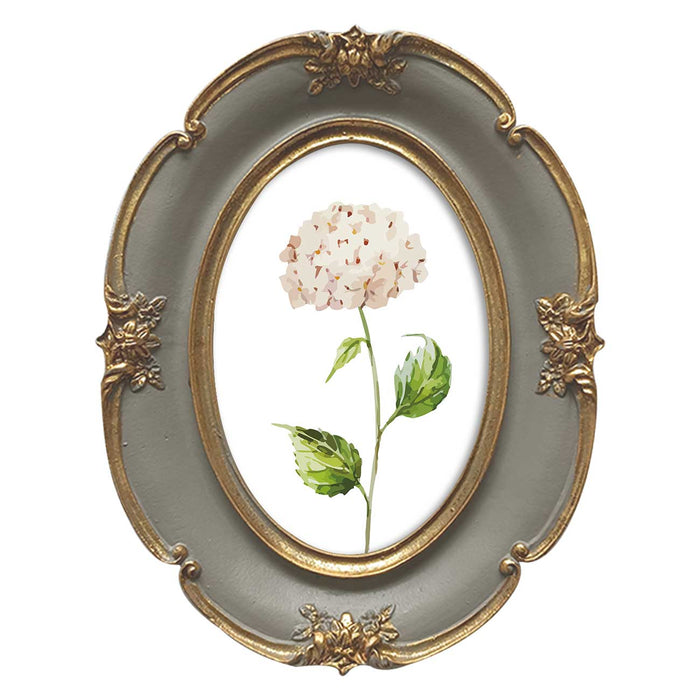 Royal Gray Oval Shape Design Premium Photo Frame For Table Top Decoration