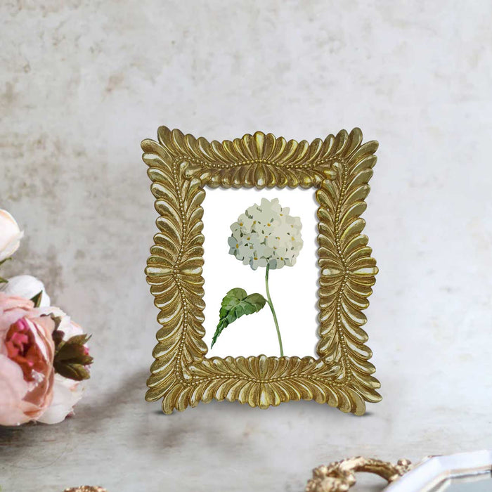 Gold Feather Design Luxury Table Photo Frame For Home Décor& Table Top Decoration