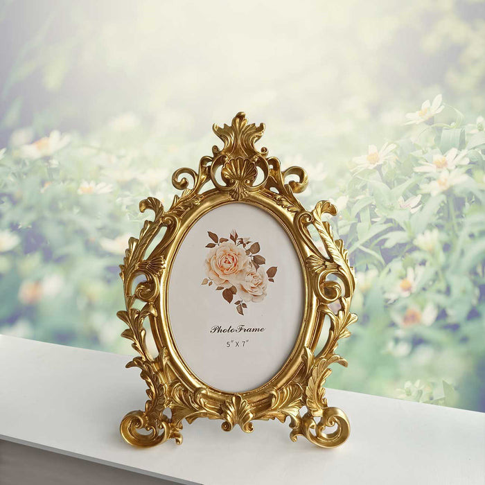 Vintage Baroque Photo Frame Antique Table Resin Decoration Gold ornate Textured Picture Frame for Home Décor