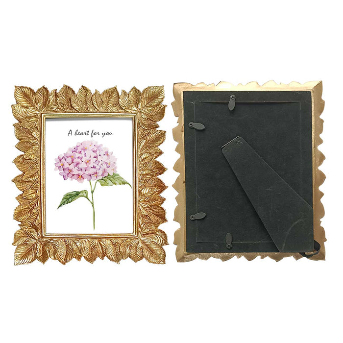 Gold Leaf Design Table Photo Frame For Home décor & Table Top Decoration Size;-4x6 Inch