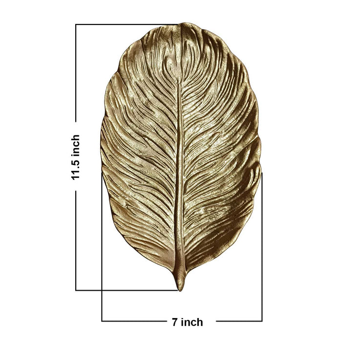 Carved Wooden Palm Leaves Decorative MDF Plate Wall Décor, Wall Hanging Carved Decal for Home Décor, Living Room & Bedroom  11.5 x 7 Inches)
