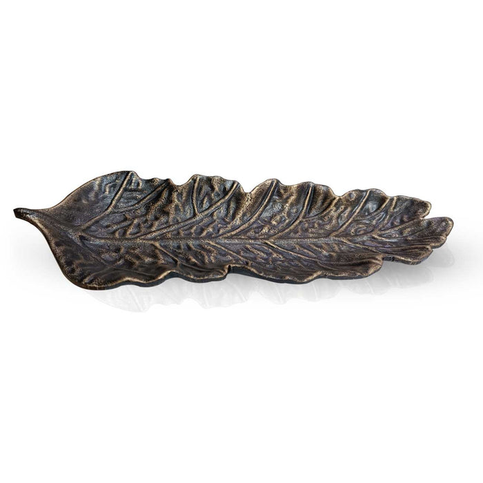 Carved Feather Shaped Wall Decorative Plaque MDF Tray, Wall Hanging Carved Decal for Home Décor, Living Room & Bedroom Set of 2, 14.8 x 6.2 Inches)