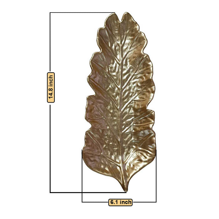 Carved Feather Shaped Wall Décor Decorative MDF Tray, Wall Hanging Carved Decal for Home Décor, Living Room & Bedroom 14.8 x 6.2 Inches)