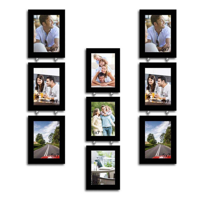 Endearing Drop Chain Synthetic Photo Frame Set of 9