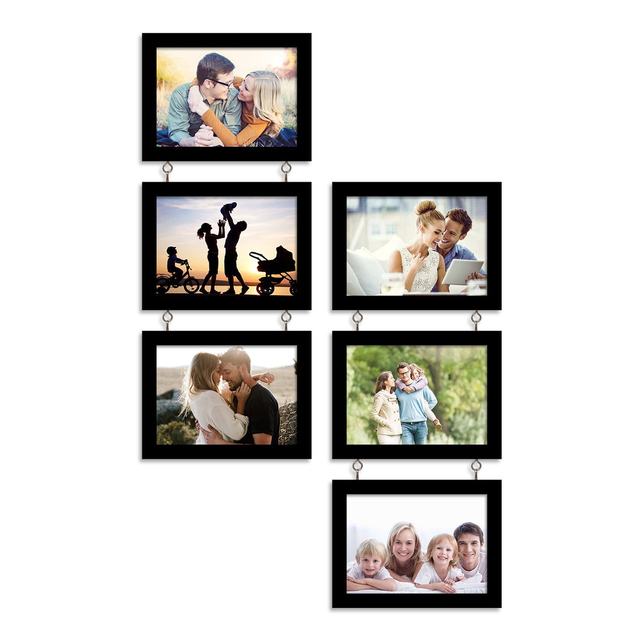 Drop In Frame Prime Impressive Drop Chain Photo Frame Black Set of 6 ( Size 5