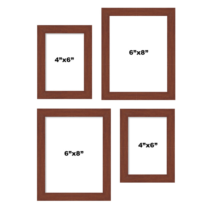 Friends And Love Timeline Wood Wall Photo Frame Set of 4 ( Size 4x6, 6x8 inches )