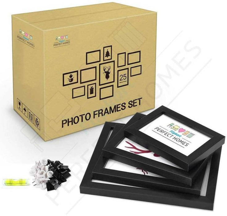 Art Street Perfect Homes Polymer Photo Frame (Black, White, 7 Photos) Size-4*6,6*10 PHOTO FRAMES