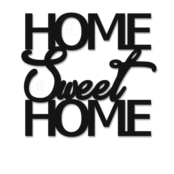 Art Street Home Sweet Home MDF Plaque Painted Cutout Ready to Hang Home Décor, Wall Décor, Wall Art